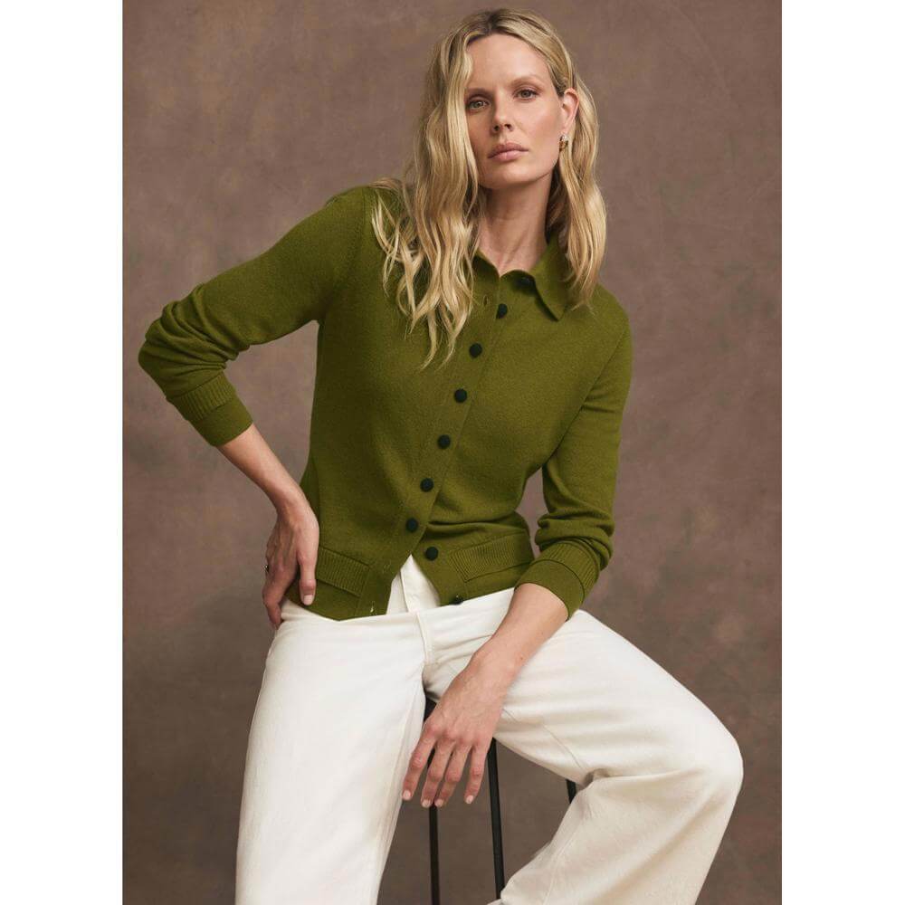 Mint Velvet Green Cotton Blend Knit Top